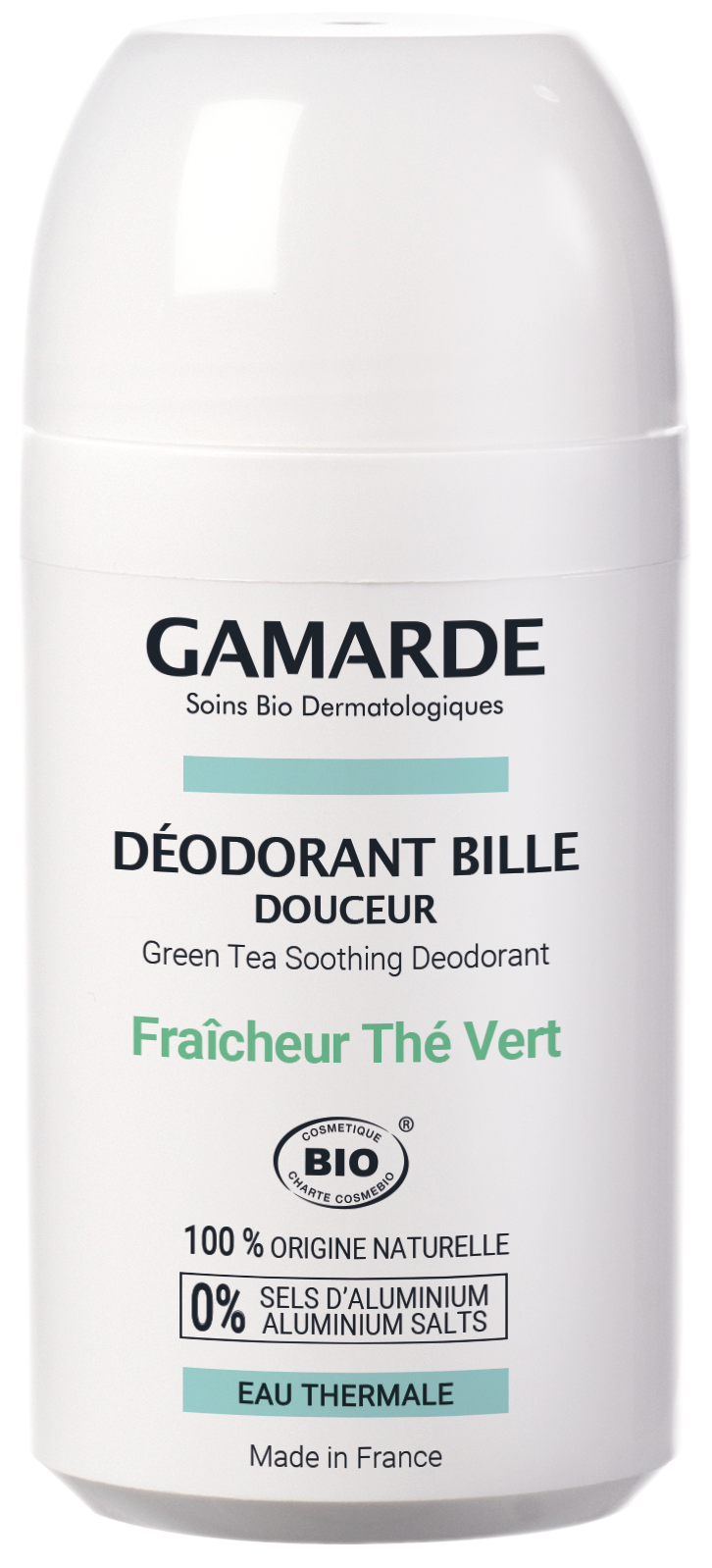 Deodorant natural roll-on cu ceai verde Gamarde, 50 ml