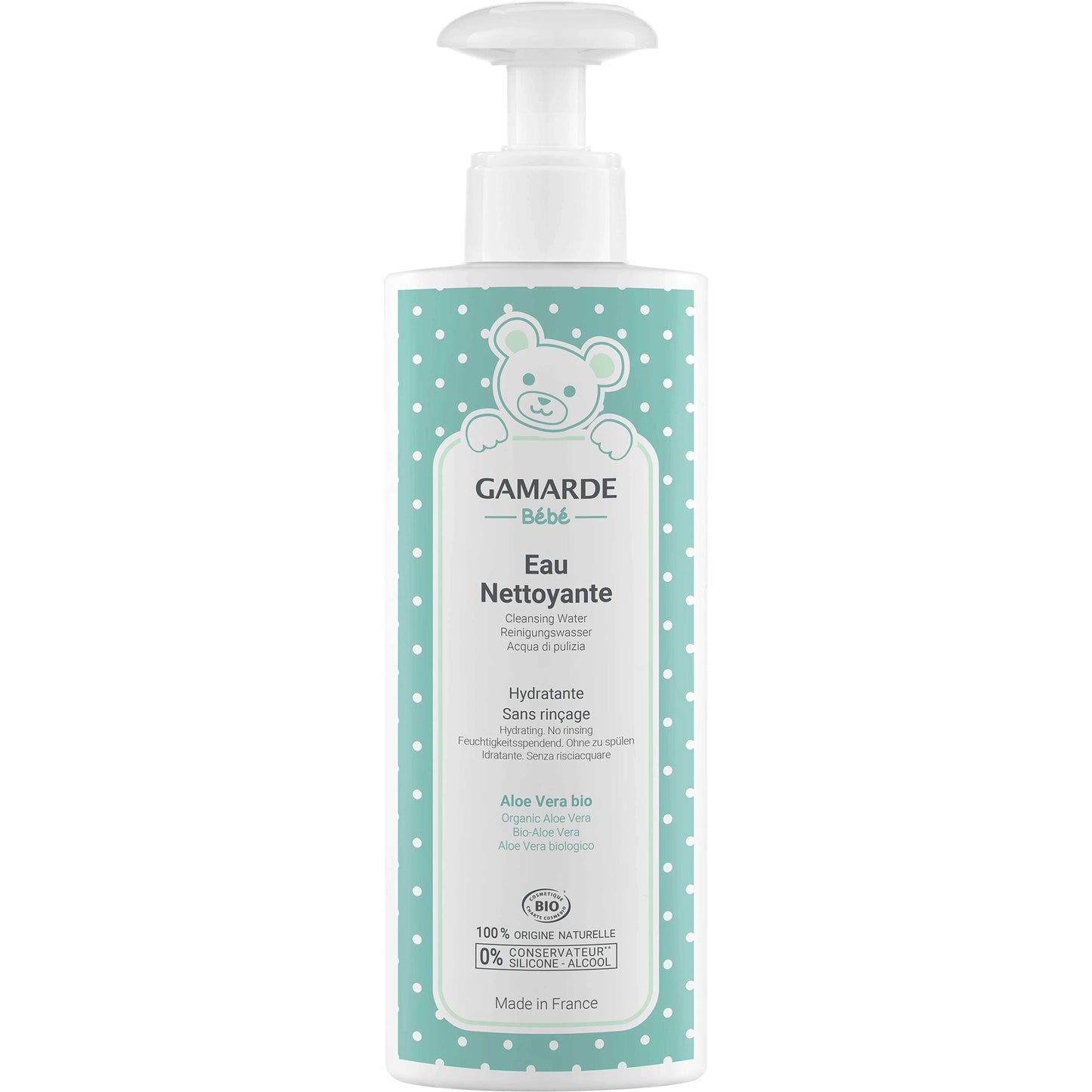 Apă de curățare bio fără clătire pentru bebeluși Gamarde, 400 ml