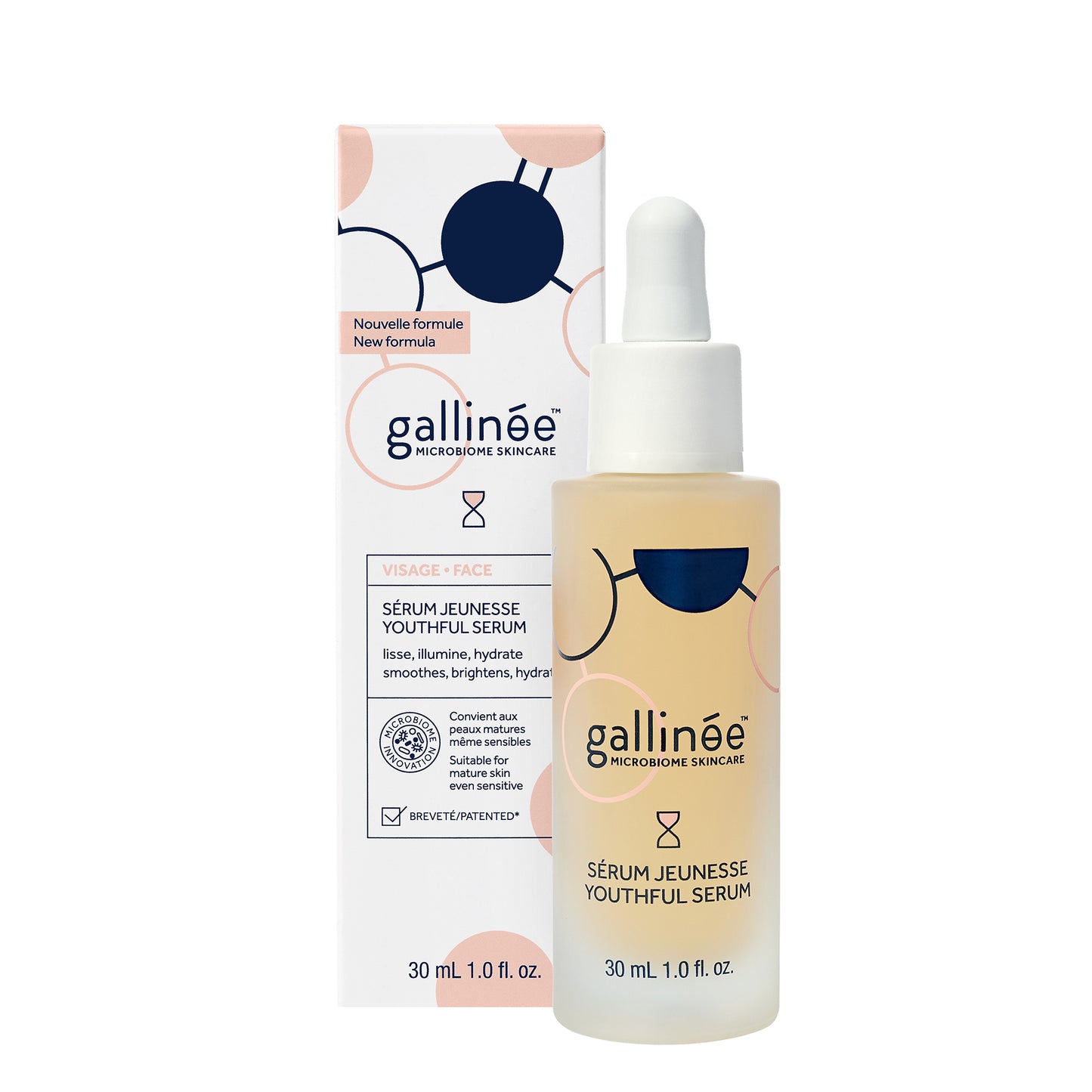 Serum anti-îmbătrânire Gallinee cu acid lactic postbiotic, 30 ml