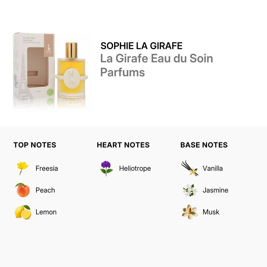 Apă parfumată pentru bebeluși 100 ml + inel pentru dentiție Sophie La Girafe