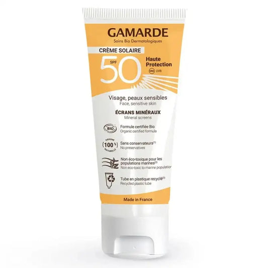 Cremă protecție solară SPF50 Bio Gamarde pentru ten sensibil, 40 ml