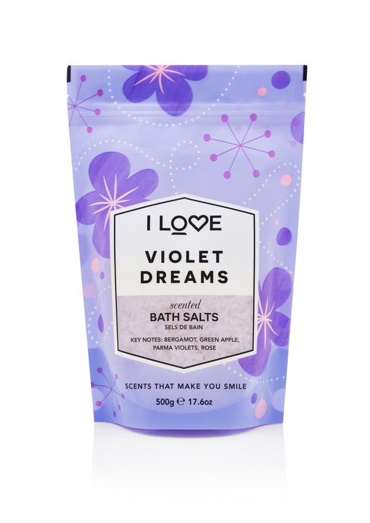 Sare de baie Violet Dreams I Love SIGNATURE, 500 g