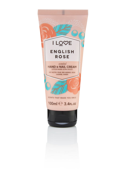 Cremă de mâini și unghii English Rose I Love SIGNATURE, 100 ml