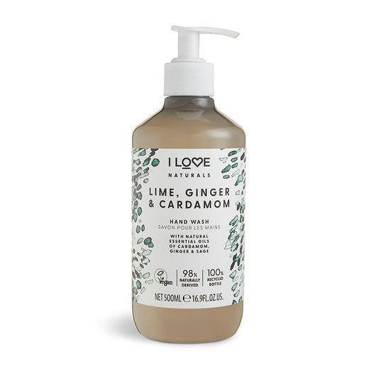 Săpun lichid I Love Lime Ginger Cardamom Naturals, 500 ml