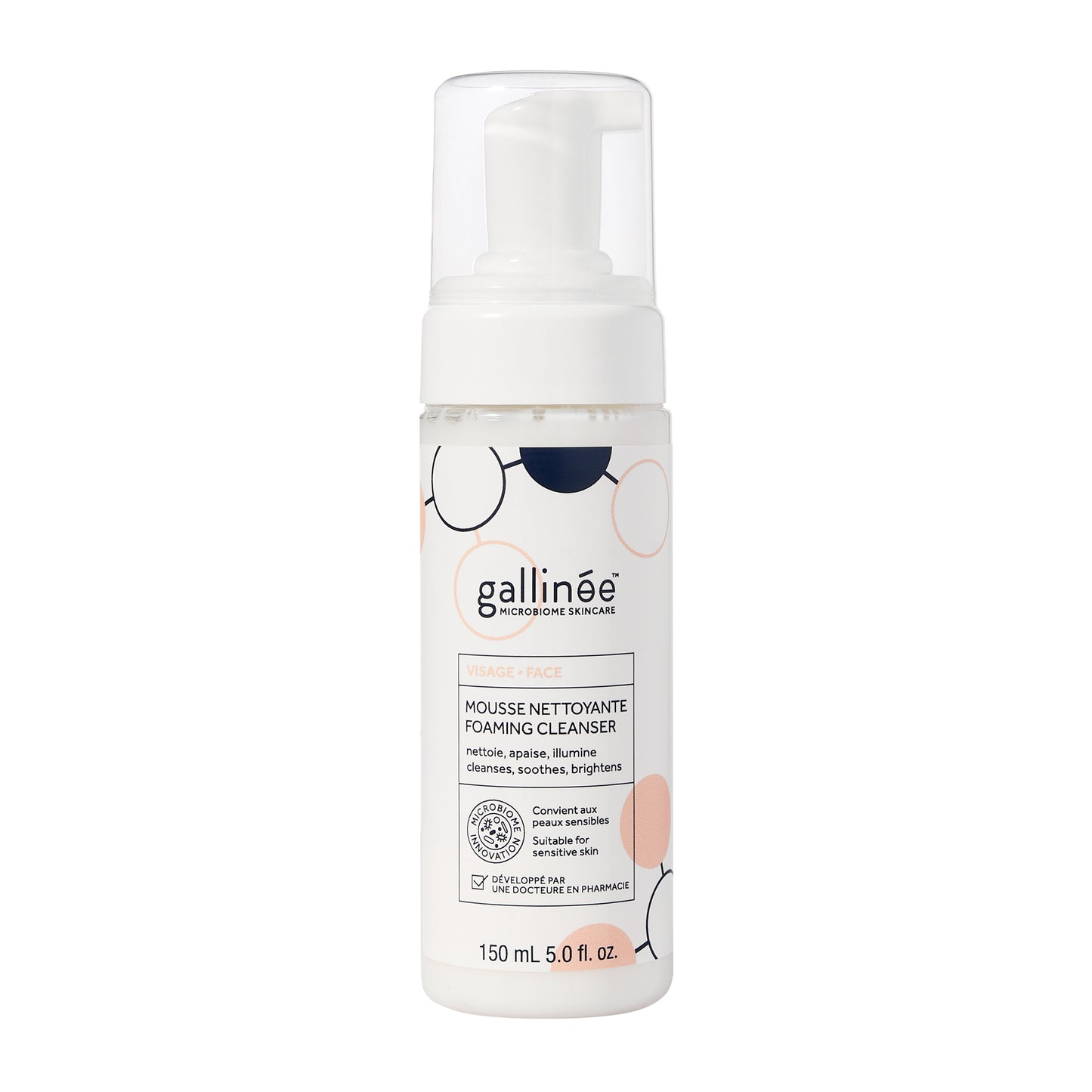 Spumă de curățare pentru față Gallinee cu acid lactic, 150 ml