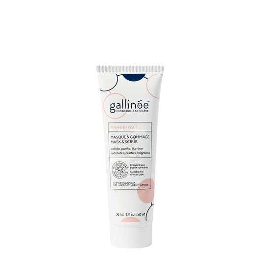 Mască exfoliantă pentru față Gallinee cu cu argilă alba kaolin, 50 ml