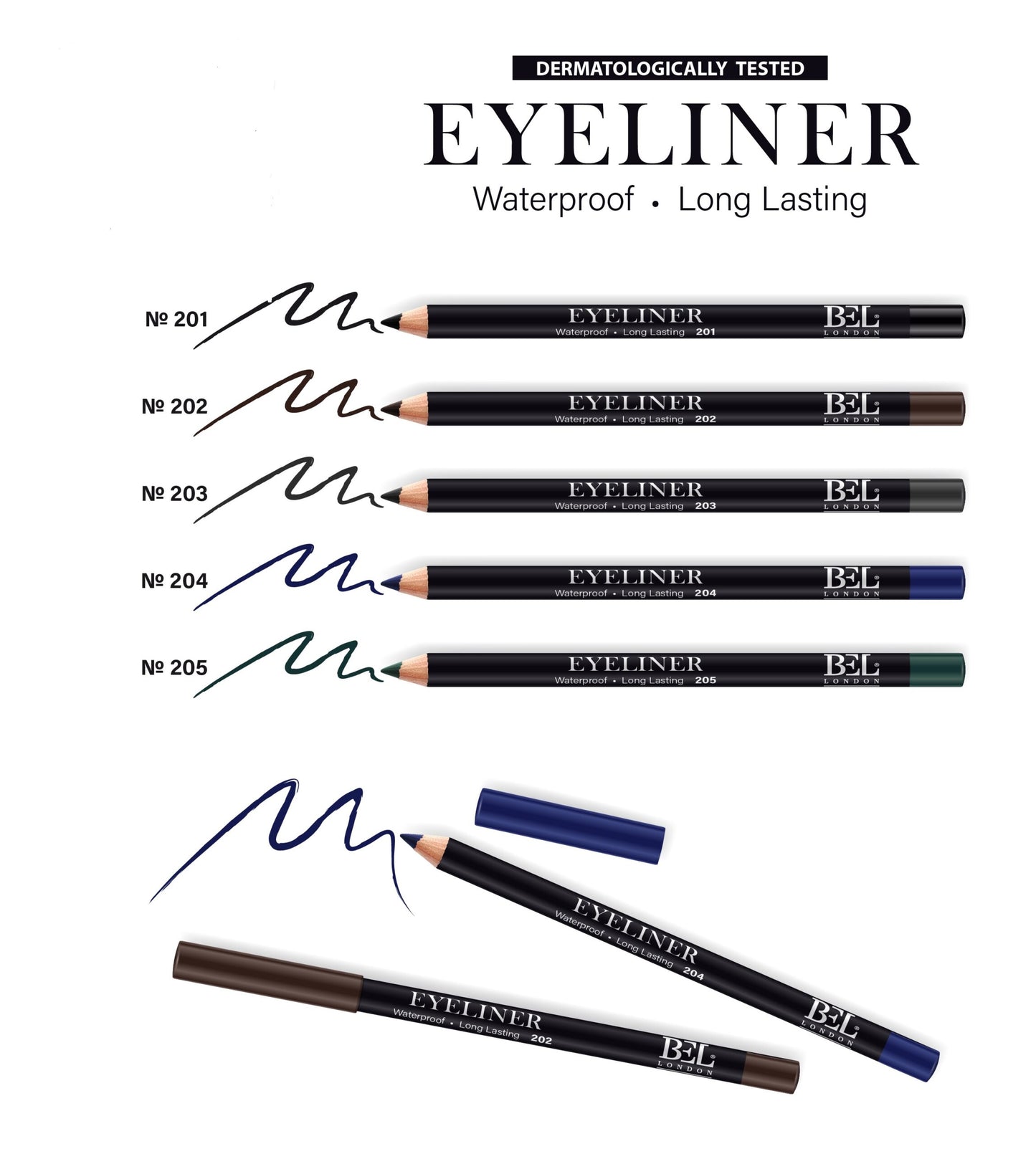 Creion pentru ochi waterproof Bel London, 0.78 g
