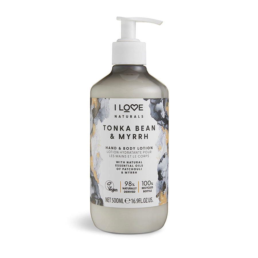 Loțiune de mâini și corp Tonka Bean Myrrh I Love Naturals, 500 ml