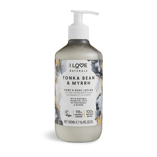 Loțiune de mâini și corp Tonka Bean Myrrh I Love Naturals, 500 ml