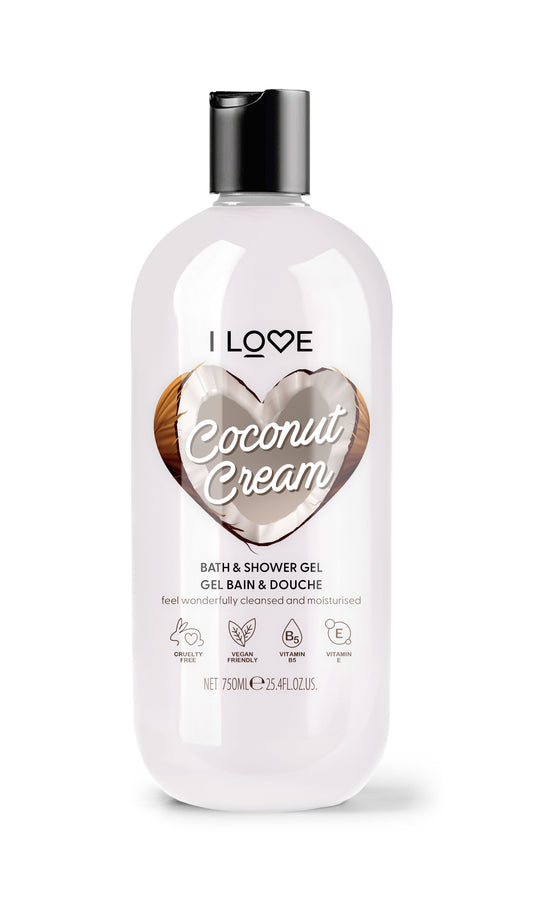 Gel de duș I Love Coconut Cream, 750 ml