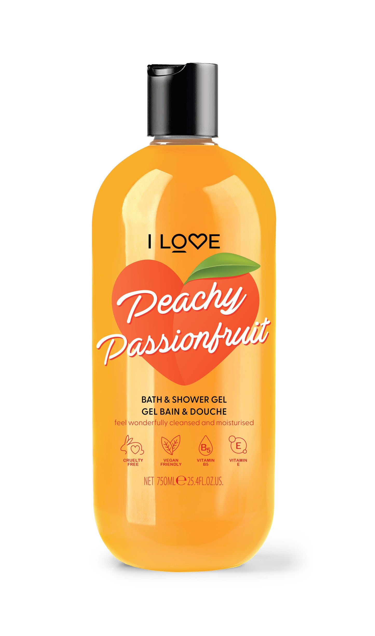 Gel de duș I Love Peachy Passionfruit, 750 ml