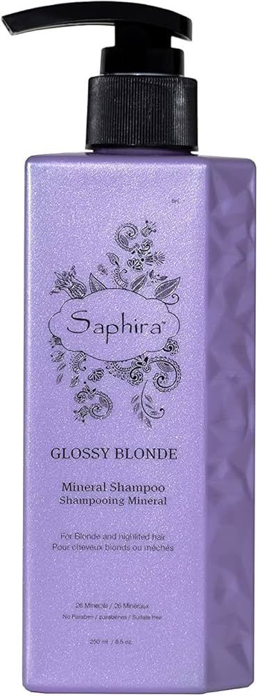 Șampon Glossy Blonde Saphira pentru păr blond, 250 ml